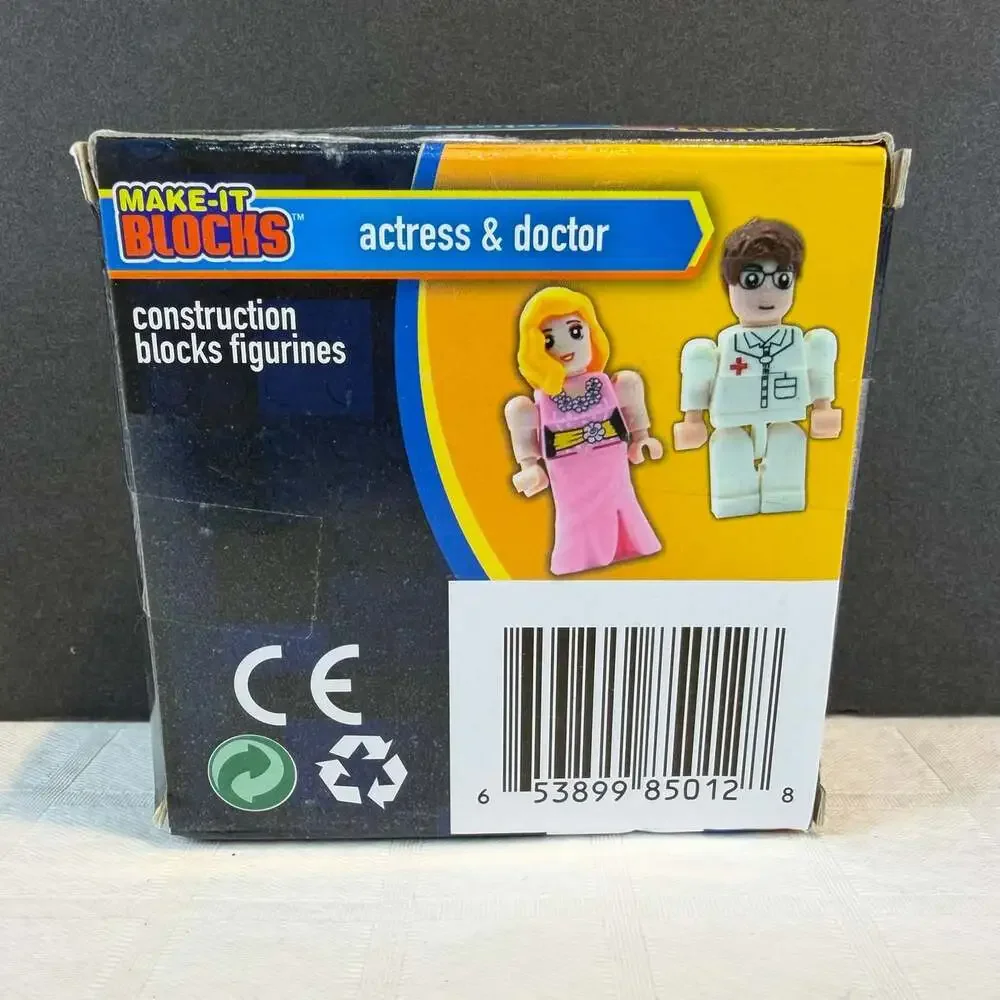 New Make-It Blocks Actress & Doctor 2pcs Miniature Construction Blocks Figurine